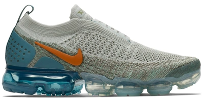 Pre-owned Nike Air Vapormax Moc 2 Light Silver Campfire Orange Celestial Teal (women's) In Light Silver/campfire Orange-dark Stucco-celestial Teal-igloo-green Glow