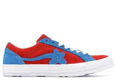 Pre-owned Converse One Star Ox Tyler The Creator Golf Le Fleur Red Blue In  Molten Lava/diva Blue-white | ModeSens