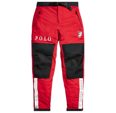 Pre-owned Polo Ralph Lauren Winter Stadium Pant Injection Red/polo Black