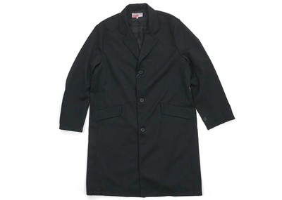 Pre-owned Supreme  Comme Des Garcons Shirt Wool Overcoat Black