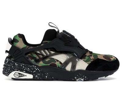 Pre-owned Puma Disc Blaze Bape Camo Green In Green/black | ModeSens