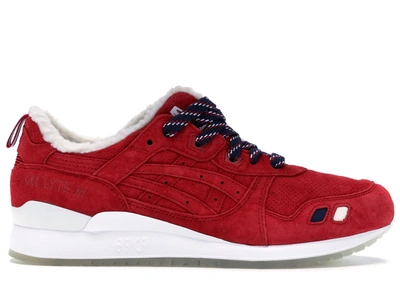 Pre-owned Asics  Gel-lyte Iii Kith X Moncler Red In Red/white