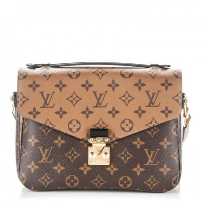 Pre-owned Louis Vuitton  Metis Pochette Monogram Reverse Brown