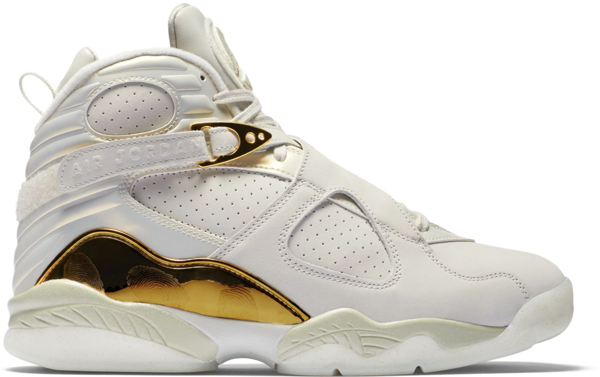 retro 8 white and gold