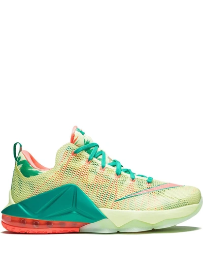 Nike Lebron 12 Low Sneakers In Yellow