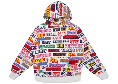 Pre-owned Supreme Hysteric Glamour Text Hoodie White | ModeSens