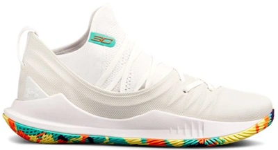 Pre-owned Under Armour  Curry 5 White Confetti In White/multi