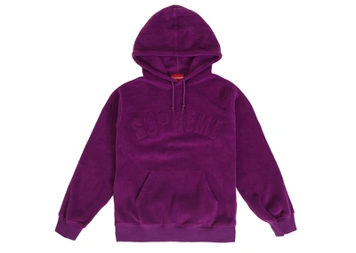 Pre-owned Supreme Polartec Hooded Sweatshirt (fw18) Purple