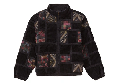 Pre-owned Supreme  Corduroy Patchwork Denim Jacket Washed Black