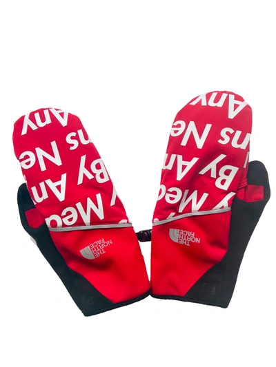 Pre-owned Supreme  The North Face By Any Means Winter Runners Gloves Red