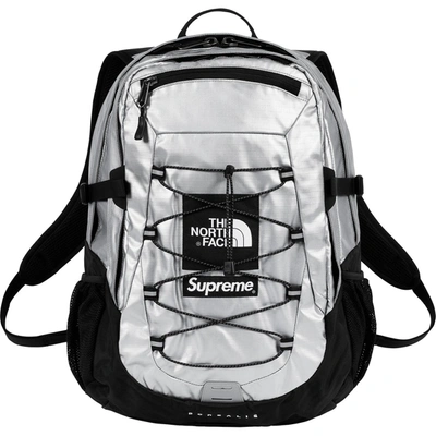 Pre-owned Supreme  The North Face Metallic Borealis Backpack Silver