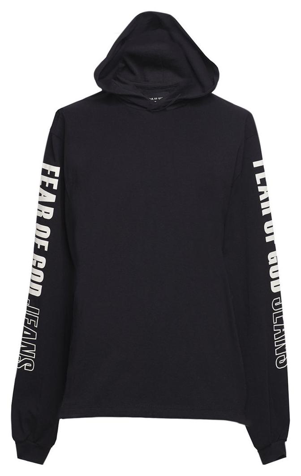 fear of god print hoodie
