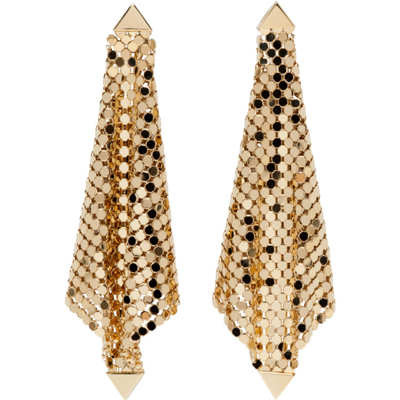 Paco Rabanne Rhinestone-embellished Drop Earrings In Gold