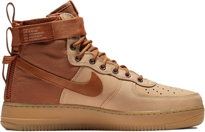 Pre-owned Nike  Sf Air Force 1 Mid Premium Praline In Praline/gum Light Brown/dark Russet