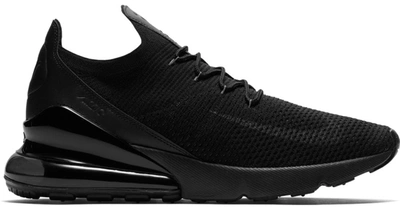 Pre-owned Nike  Air Max 270 Flyknit Triple Black In Black/anthracite-black