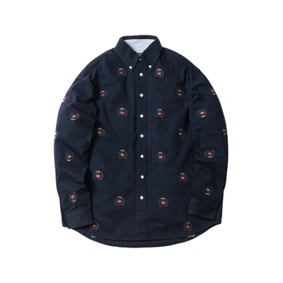Pre-owned Kith  X Tommy Hilfiger Twill Woven Shirt Navy