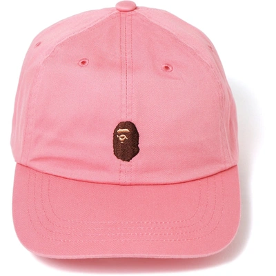Pre-owned Bape  Ape Head Embroidery Panel Cap Pink