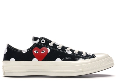 Pre-owned Converse Chuck Taylor All-star 70s Ox Comme Des Garcons Play Polka  Dot Black In Black/white-red | ModeSens