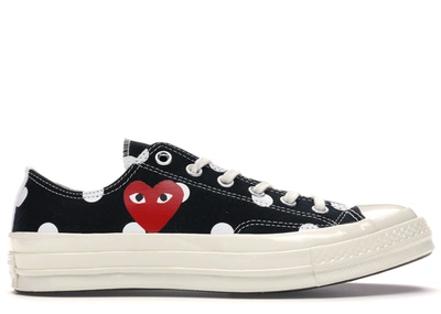 skotsk Visum nøgen Pre-owned Converse Chuck Taylor All-star 70s Ox Comme Des Garcons Play Polka  Dot Black In Black/white-red | ModeSens