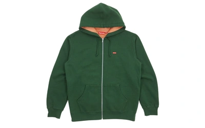 Pre-owned Supreme  Contrast Zip Up Hooded Sweatshirt Dark Green
