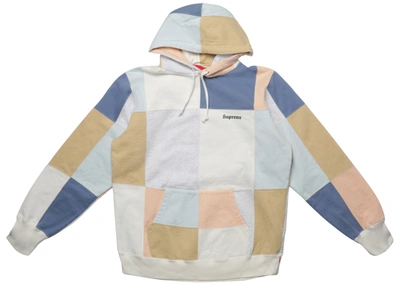 Pre-owned Supreme  Patchwork Hoodie White