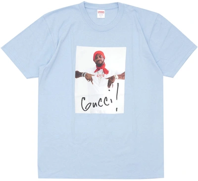 Pre-owned Supreme Gucci Mane Tee Light Blue | ModeSens