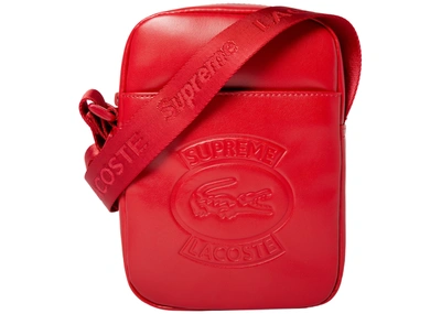 Pre-owned Supreme  Lacoste Shoulder Bag Red