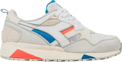 Pre-owned Diadora N9002 Packer Shoes On/off Pack (off) In White/light Grey-electric Blue-hot Coral