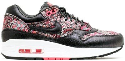 Pre-owned Nike Air Max 1 Liberty Black Paisley (women's) In Black/black-solar Red-white