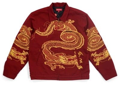 Pre-owned Supreme  Dragon Work Jacket Red