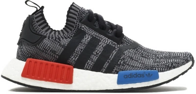 Pre-owned Adidas Originals  Nmd R1 Primeknit Friends And Family In Core Black/core Black/lush Red