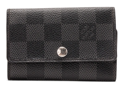 Pre-owned Louis Vuitton  Key Holder Multicles 6 Damier Graphite Black