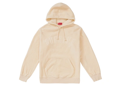 Pre-owned Supreme Polartec Hooded Sweatshirt (fw18) Natural | ModeSens