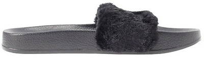 Pre-owned Puma Fur Slide Fur Slide Black (women's)