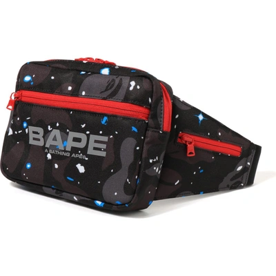 Pre-owned Bape  Space Camo Waist Bag Black