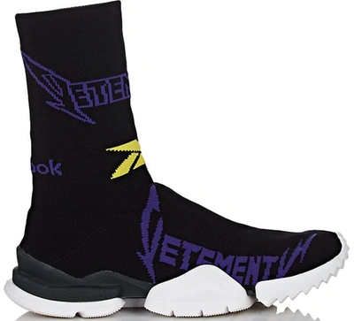 Pre-owned Reebok  Sock Runner Vetements Black Yellow Purple In Black/yellow-purple