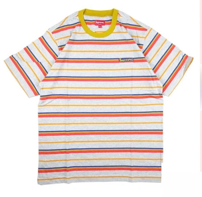 Pre-owned Supreme  Heather Stripe Top Gold