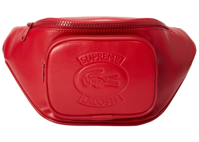 Pre-owned Supreme  Lacoste Waist Bag Red