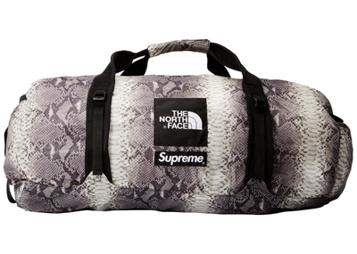 Pre-owned Supreme  The North Face Snakeskin Flyweight Duffle Bag Black