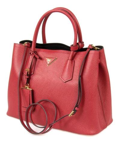 Pre-owned Prada  Saffiano Cuir Handbag Pink