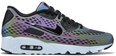Pre-owned Nike  Air Max 90 Ultra Moire Iridescent In Deep Pewter/black-porpoise