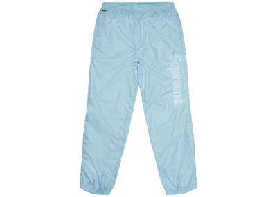 Pre-owned Supreme  Lacoste Reflective Grid Nylon Track Pant Blue