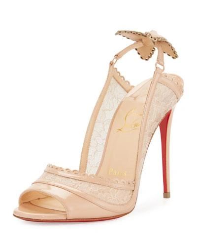 Christian Louboutin Hot Spring Butterfly 100mm Red Sole Pump