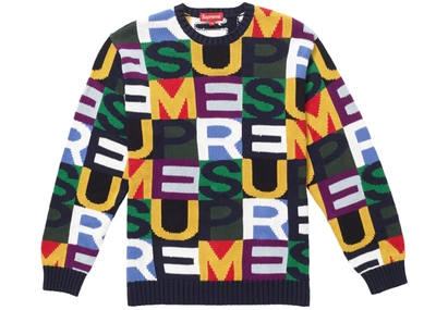 Pre-owned Supreme  Big Letters Sweater Multicolor