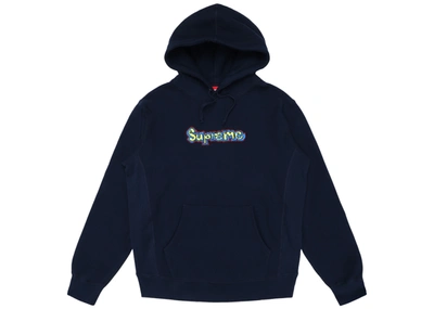 Pre-owned Supreme  Gonz Logo Hooded Sweatshirt Navy