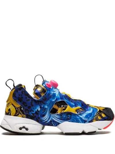 Pre-owned Instapump Fury Cncpts Versace In Collegiate Royal/black/trophy  Gold