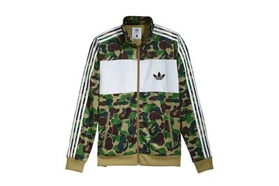 Pre-owned Bape  X Adidas Abc Camo Track Jacket Green