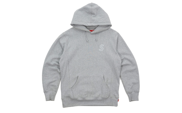 supreme s logo hoodie grey