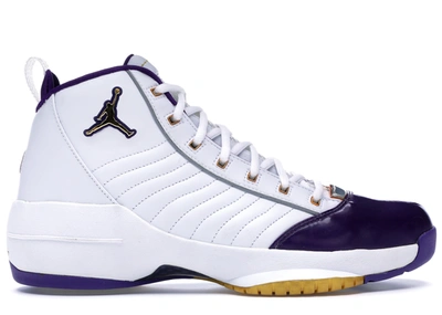 Pre-owned Jordan  19 Og Se West Coast In White/metallic Gold-varsity Purple