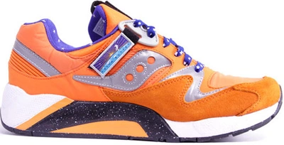 Pre-owned Saucony Grid 9000 Extra Butter Aces In Orange/blue